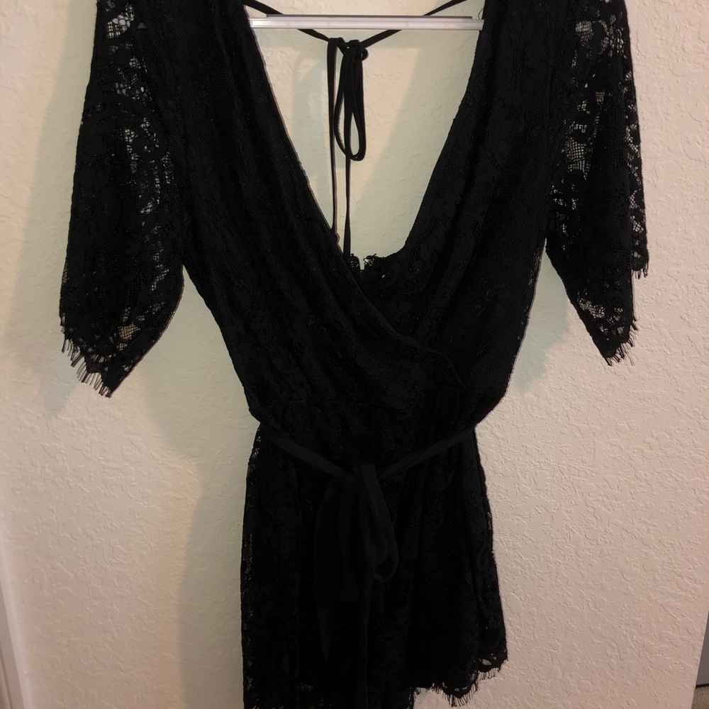 Black Lace Romper